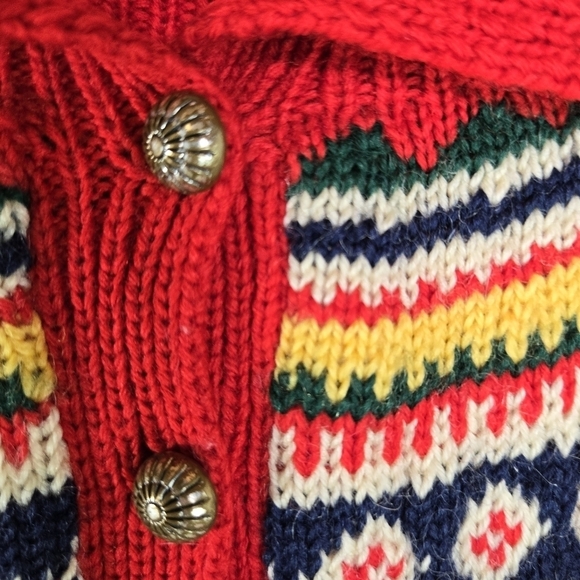 Vtg 1940s 1950s Abercrombie Fitch Nordic fair isle sweater womens - Picture 10 of 11